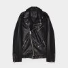 Faux leather biker jacket